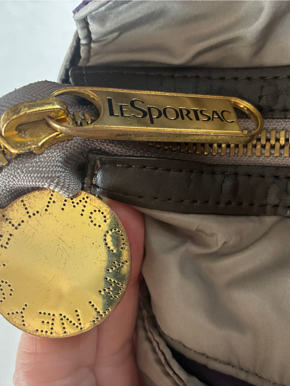 Lesportsac x Stella McCartney travel duffel with Gold Hardware